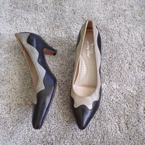 Spring step retro inspired leather heels 37 - Picture 2 of 10